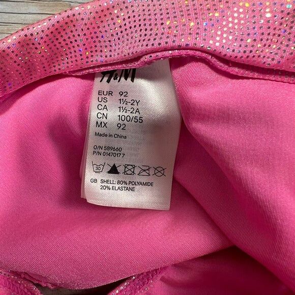 Pink glitter H&M 2 piece Bikini Size 18-24 Months - Picture 3 of 4